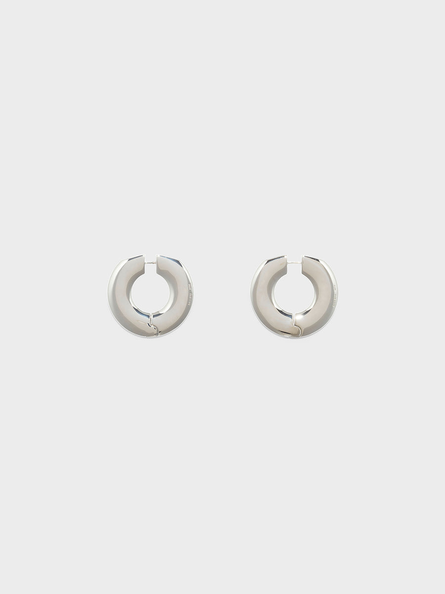 Ada Large Palladium-Plated Hoop Earrings