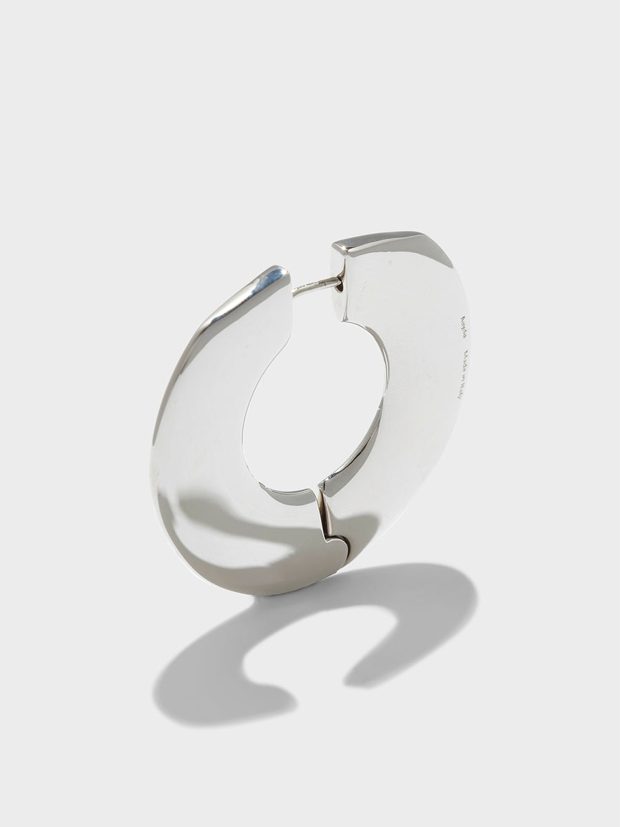 Ada Large Palladium-Plated Hoop Earrings