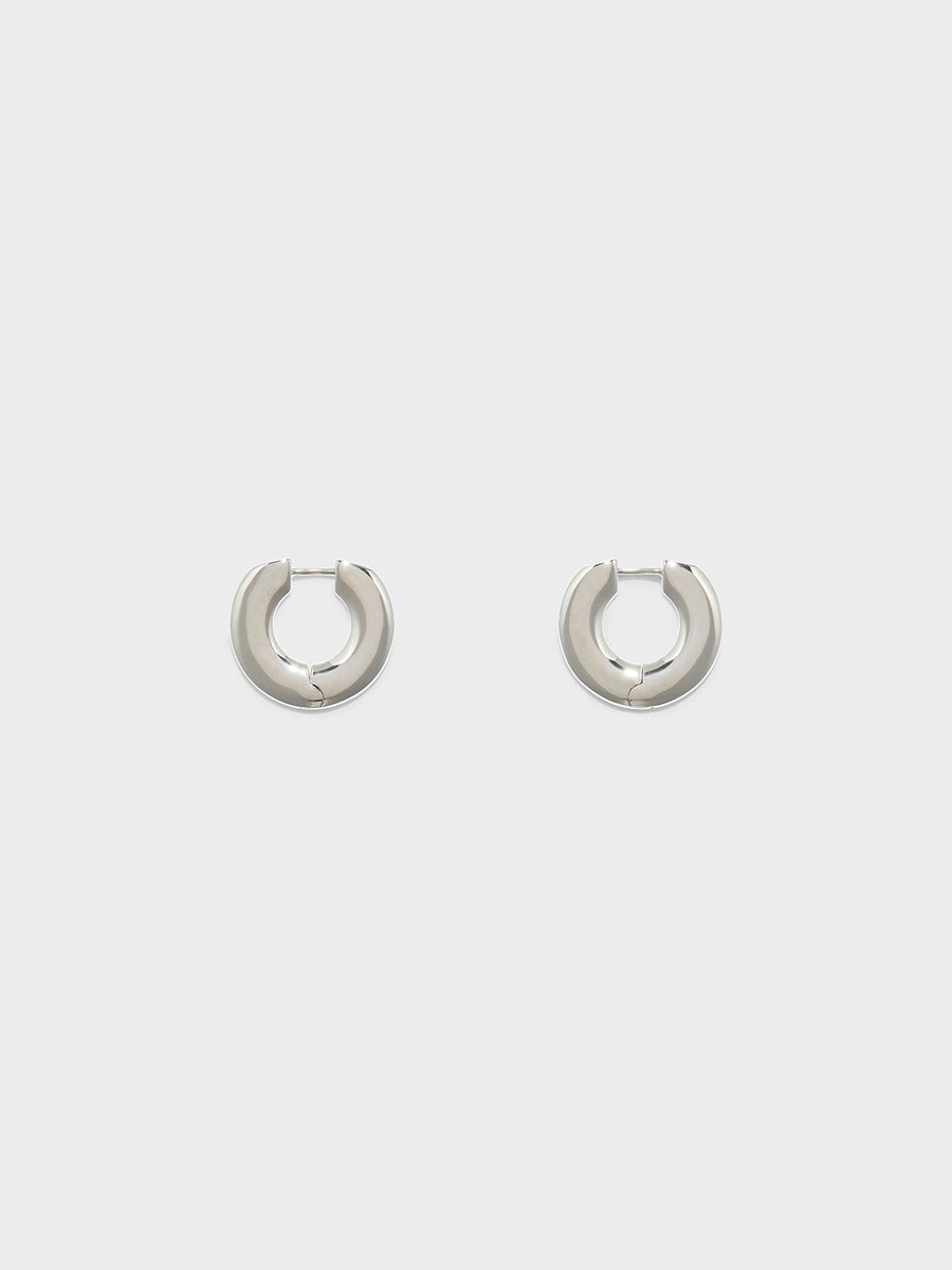 Ada Medium Palladium-Plated Hoop Earrings