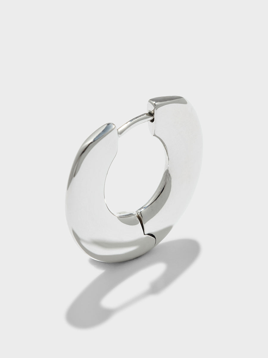 Ada Medium Palladium-Plated Hoop Earrings