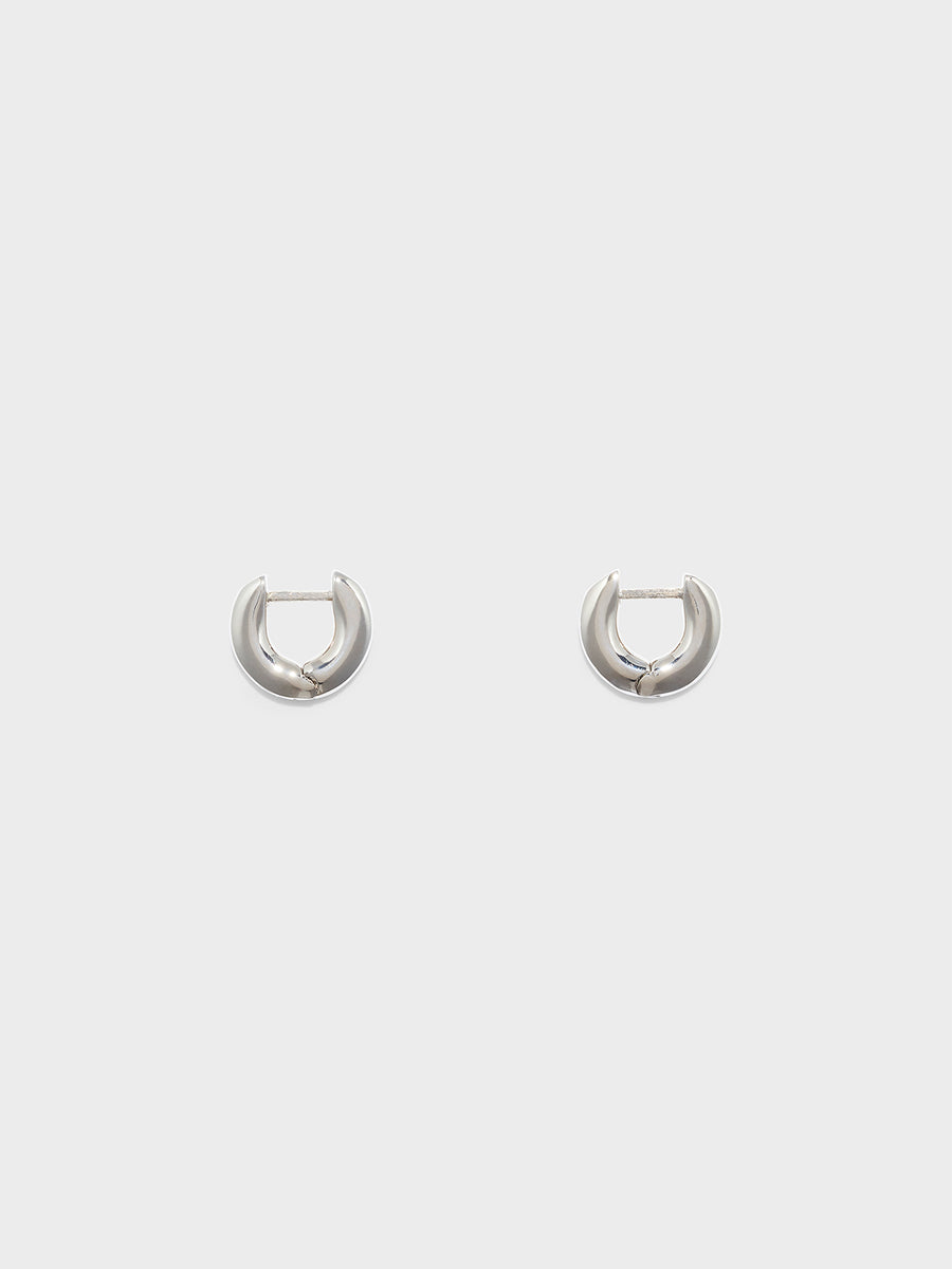 Ada Mini Palladium-Plated Hoop Earrings