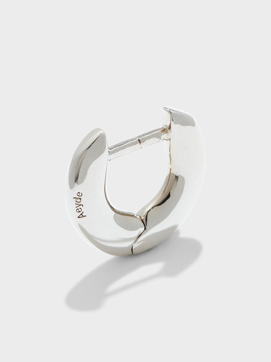 Ada Mini Palladium-Plated Hoop Earrings