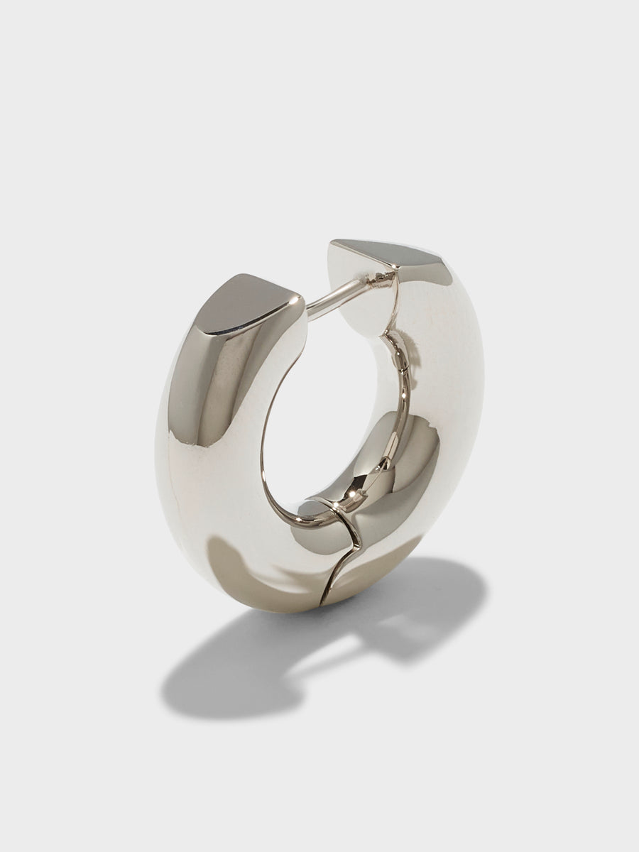 Alaya Medium Palladium-Plated Hoop Earrings