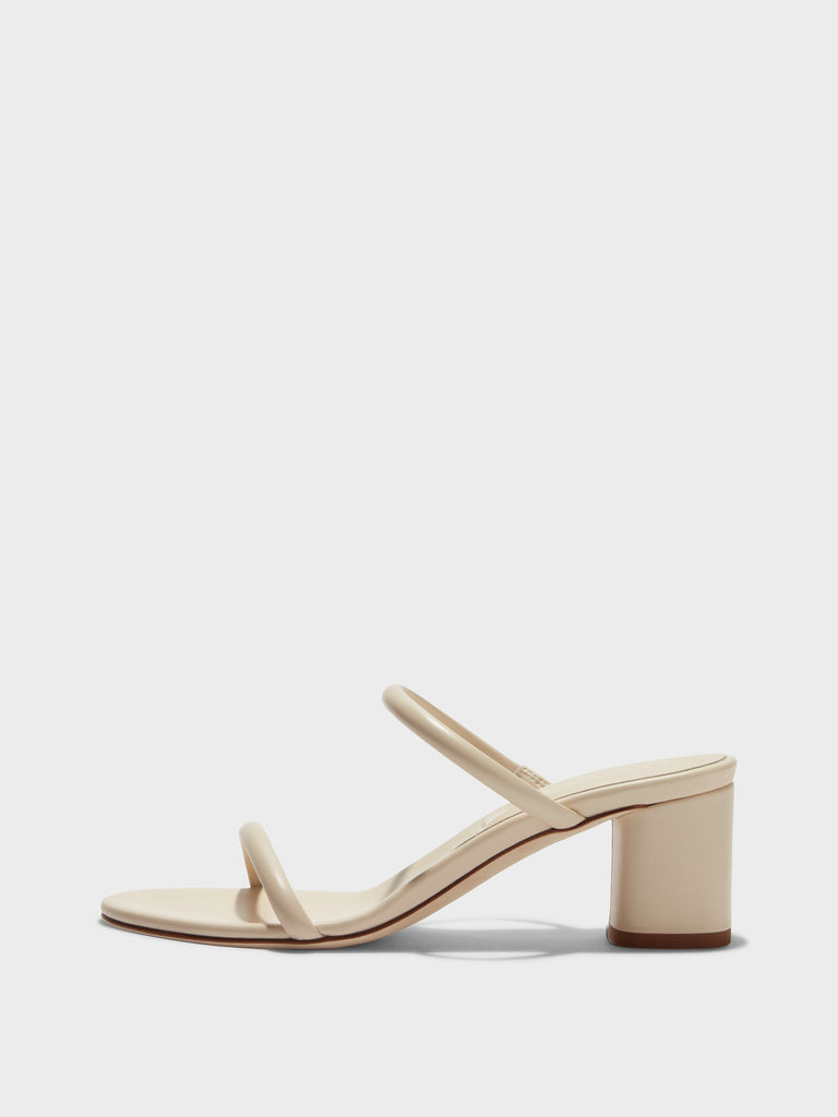 Aeyde | ANNI Creamy Leather Heeled Sandal