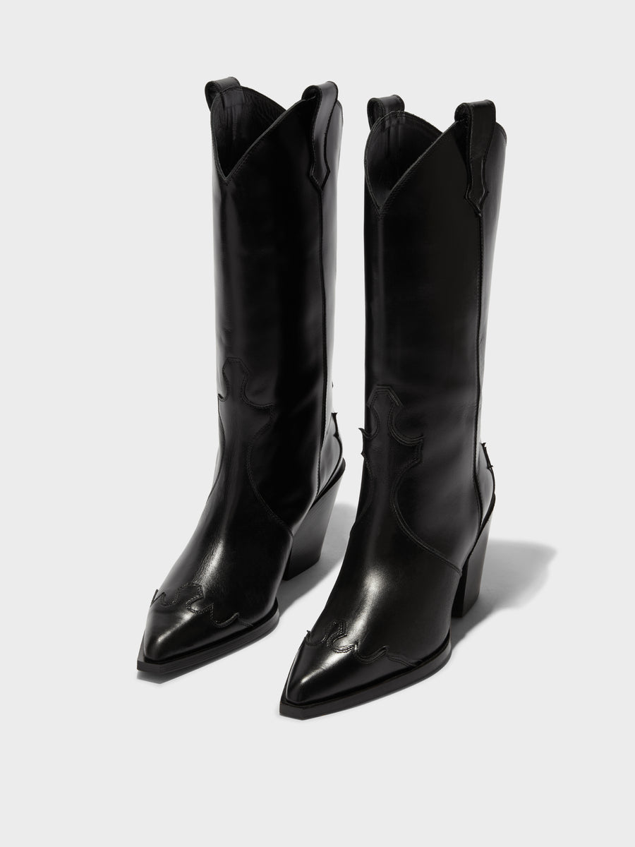 Ariel Leather Cowboy Boots