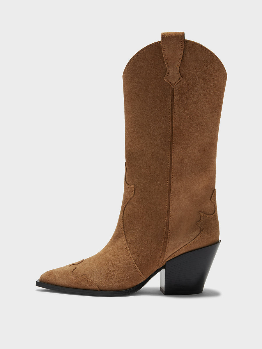 Ariel Suede Cowboy Boots