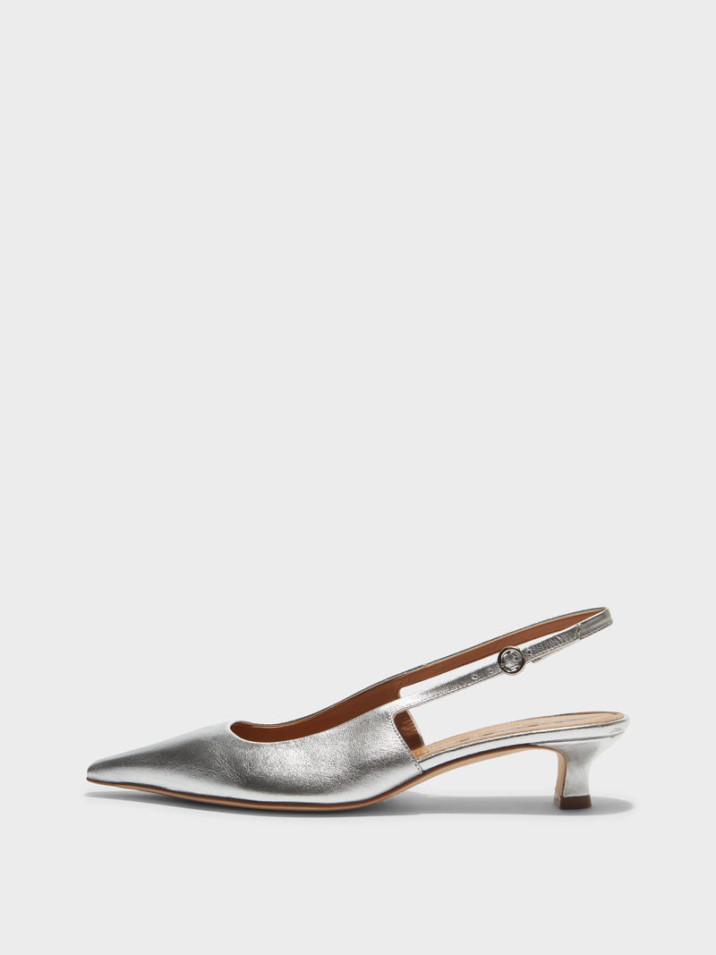 Aeyde | ALINE Silver Mary Jane Pump