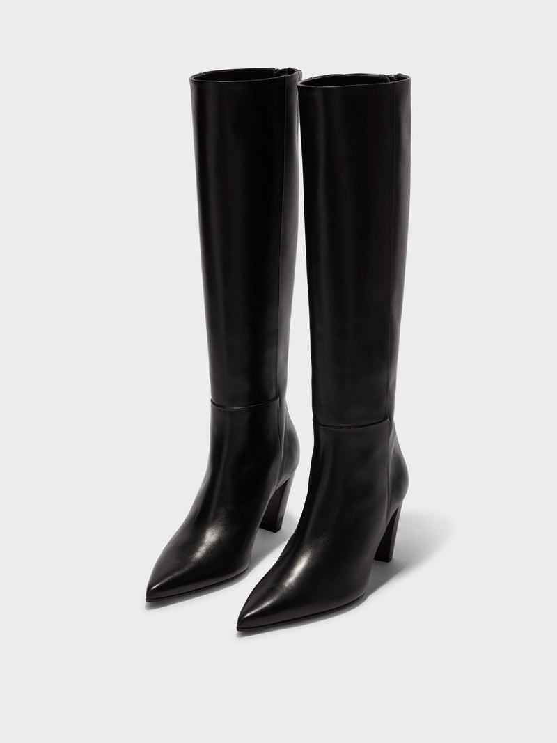 Aeyde | LAURA Black Knee-High Boot