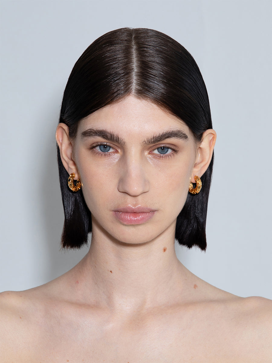 Cooper Medium 18kt Gold-Plated Hoop Earrings