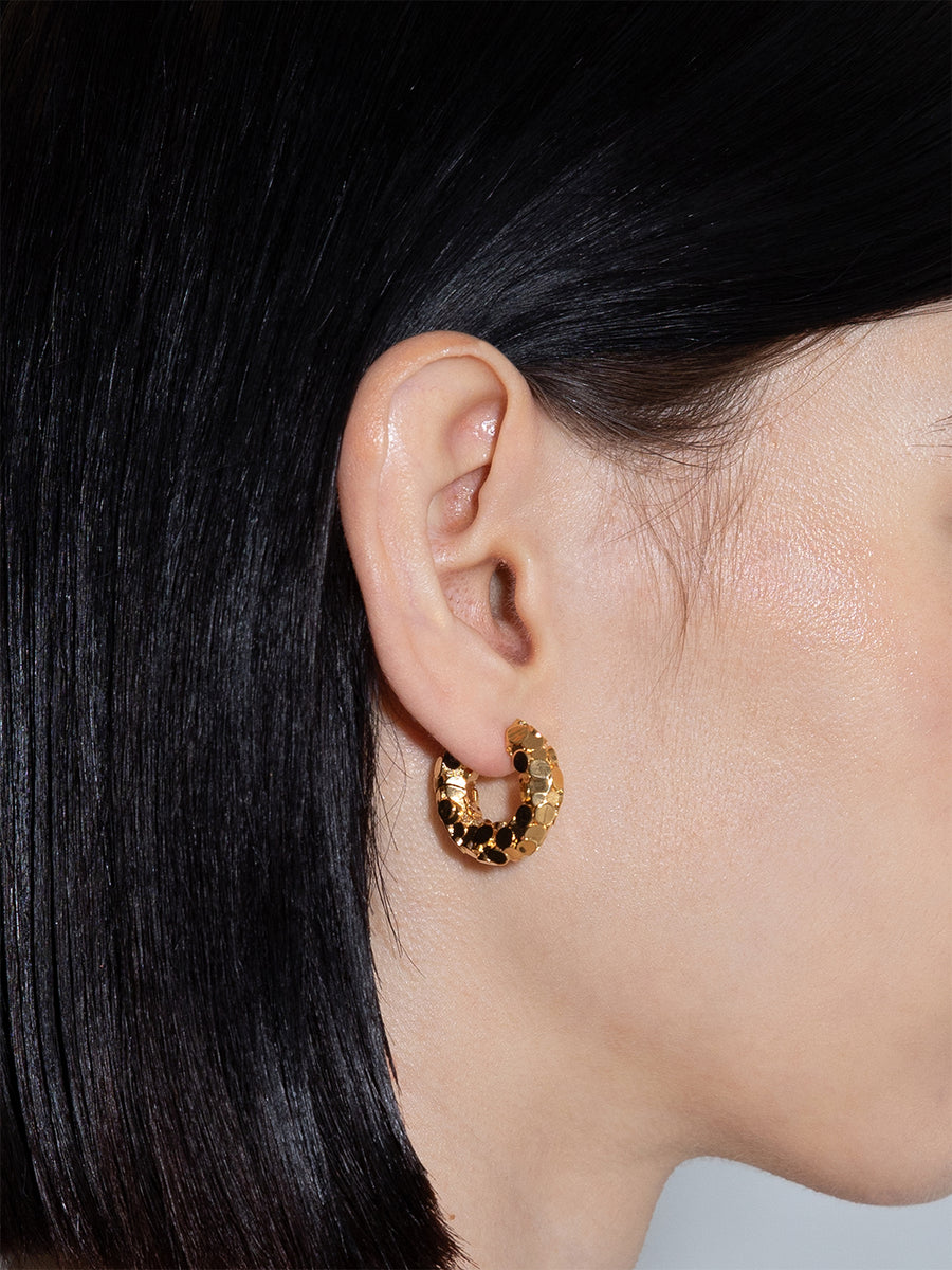 Cooper Medium 18kt Gold-Plated Hoop Earrings