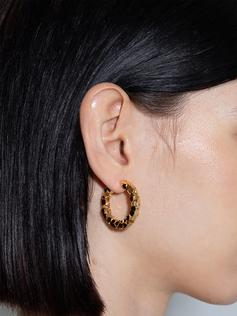 Cruz 18kt Gold-Plated Hoop Earrings