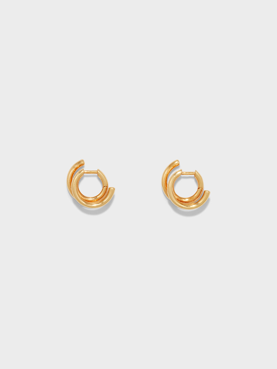 Dean 18k Gold-Plated Hoop Earrings