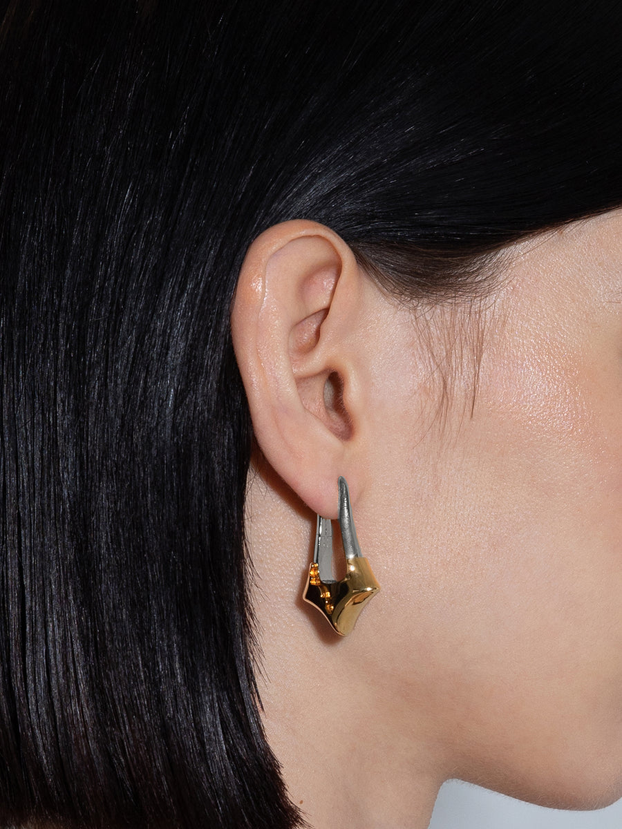 Delilah Palladium and 18kt Gold-Plated Earrings