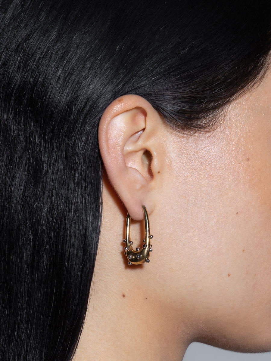 Elias 18kt Gold and Palladium-Plated Hoop Earrings