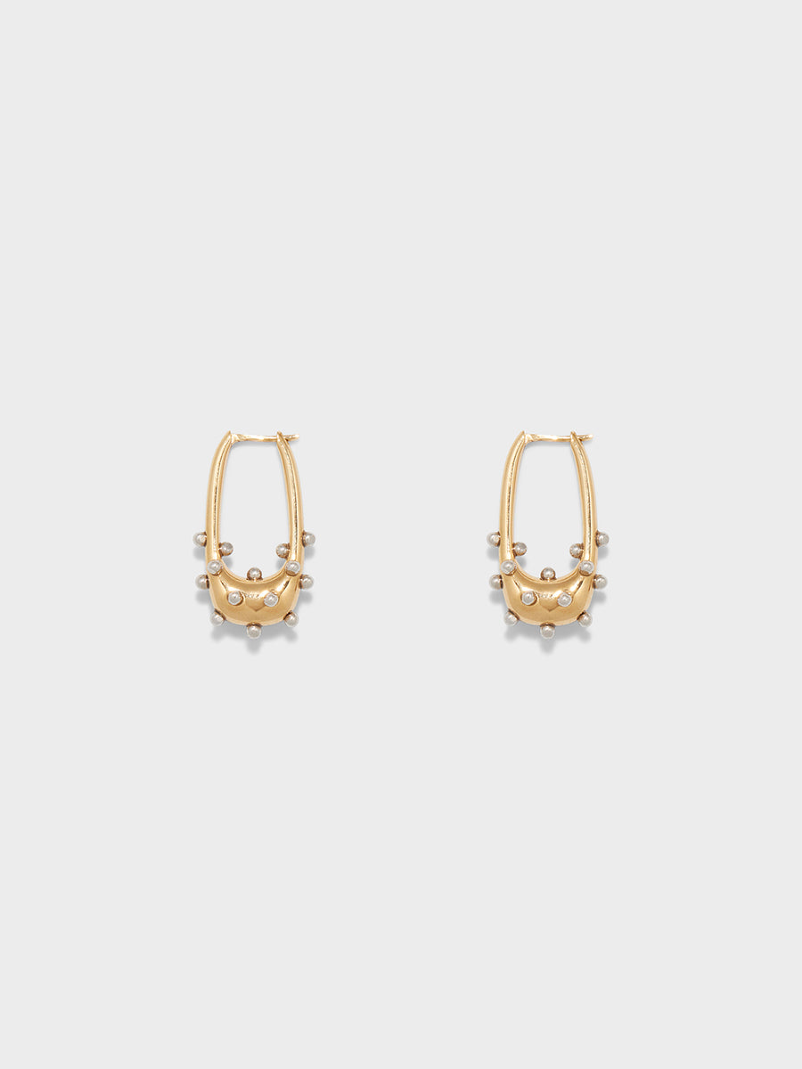 Elias 18kt Gold and Palladium-Plated Hoop Earrings