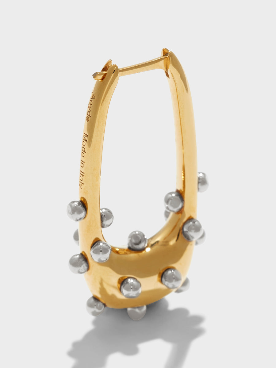 Elias 18kt Gold and Palladium-Plated Hoop Earrings