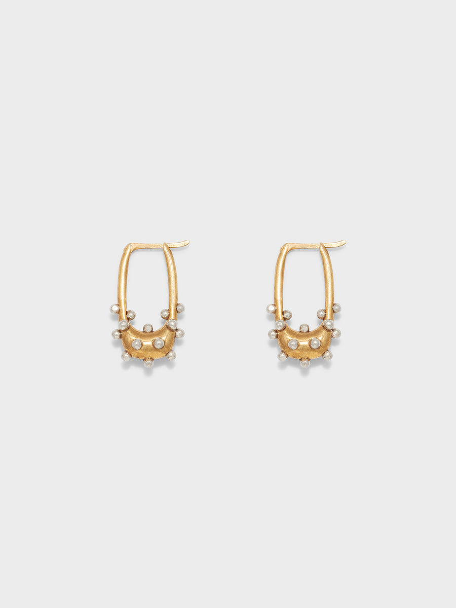 Elijah 18kt Gold and Palladium-Plated Hoop Earrings