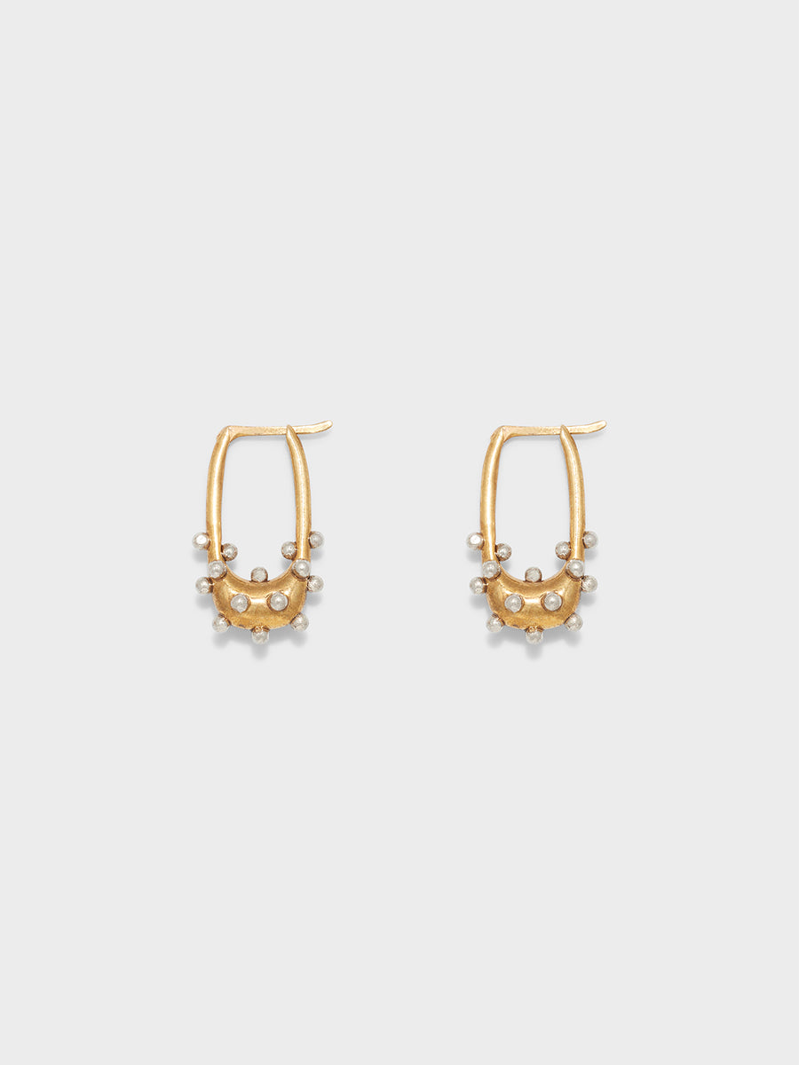 Elijah 18kt Gold and Palladium-Plated Hoop Earrings