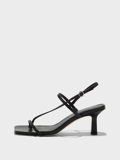 Aeyde | OLGA Black Knotted Heeled Slide