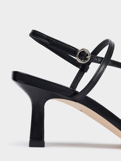 Feel it Leatherite Black Color Block Heel Sandals For Women's & Girl's (537- BLACK-36) : Amazon.in: Fashion