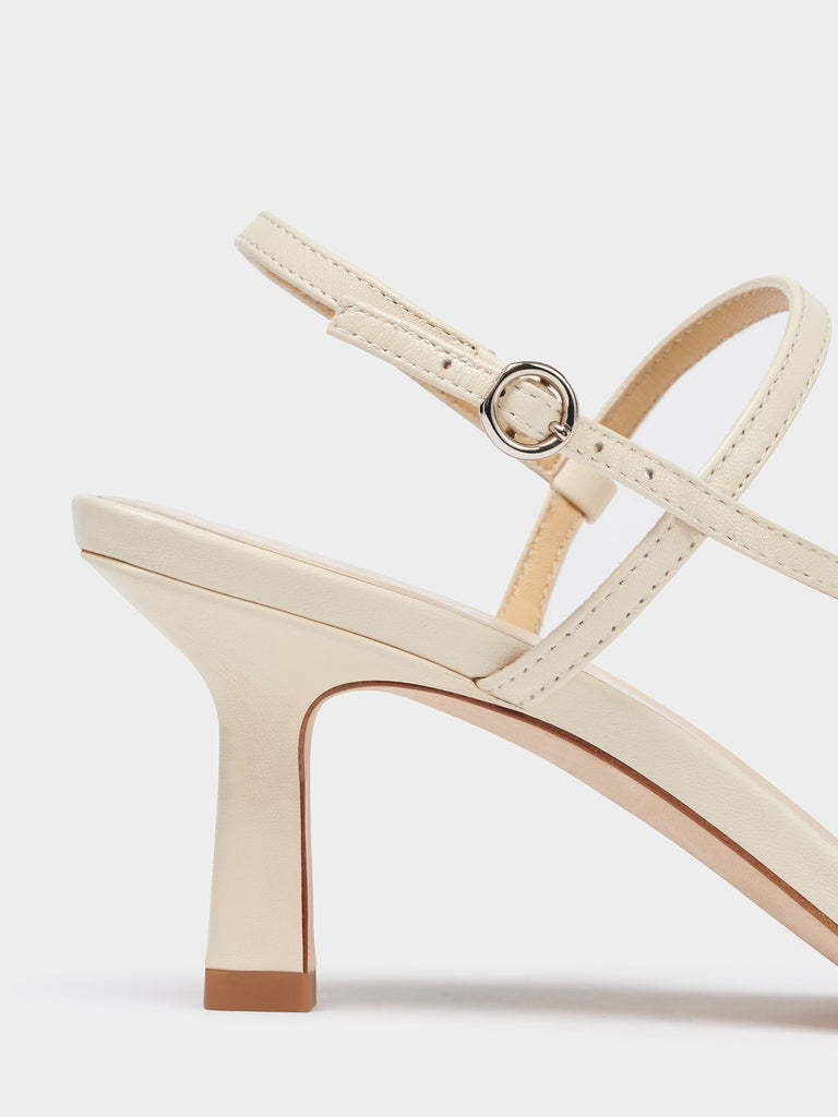 Aeyde | ELISE Creamy Leather Heeled Sandal