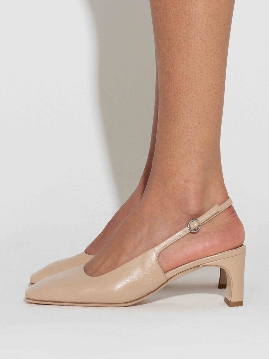 Eliza Leather Slingback Pumps