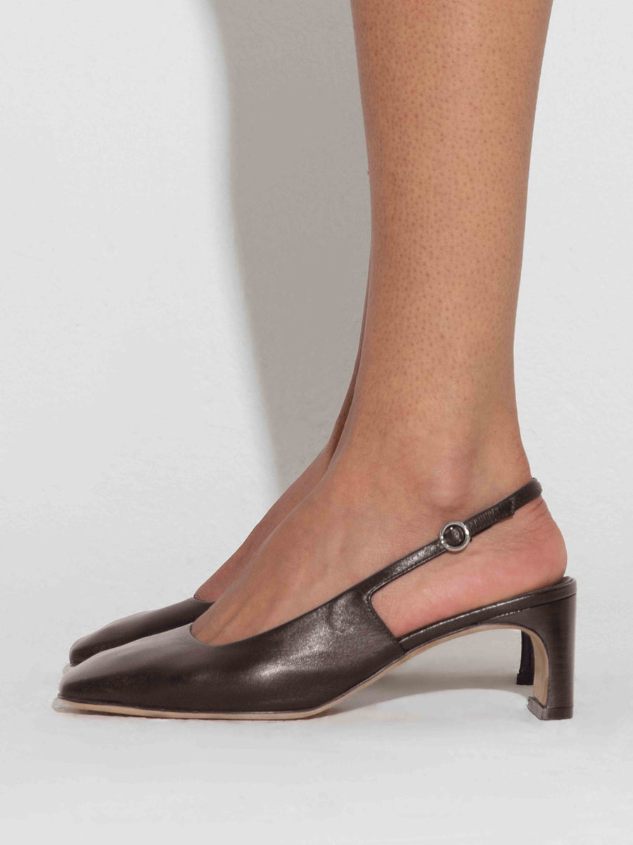 Eliza Leather Slingback Pumps