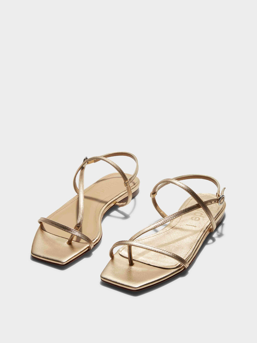 Ella Leather Toe-Post Sandals