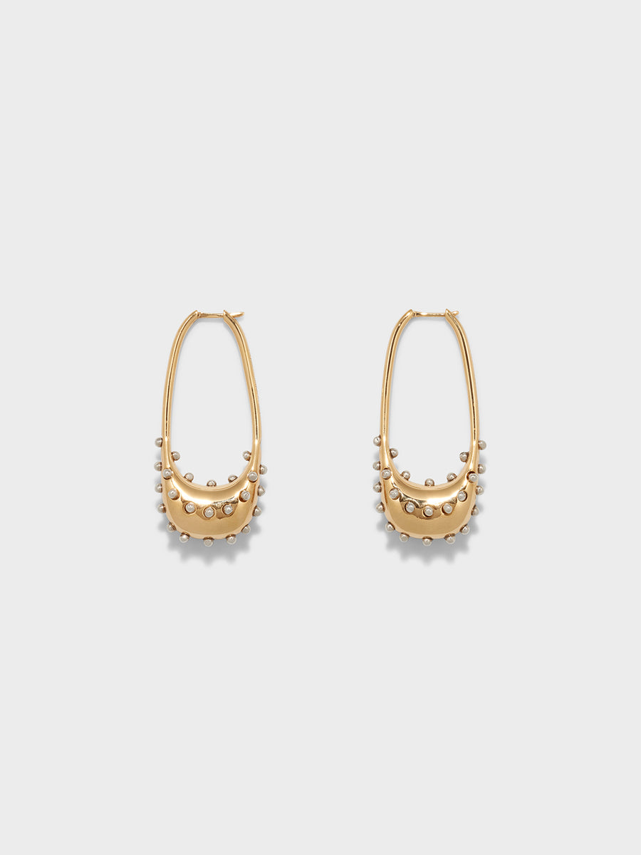 Ellen 18kt Gold and Palladium-Plated Hoop Earrings