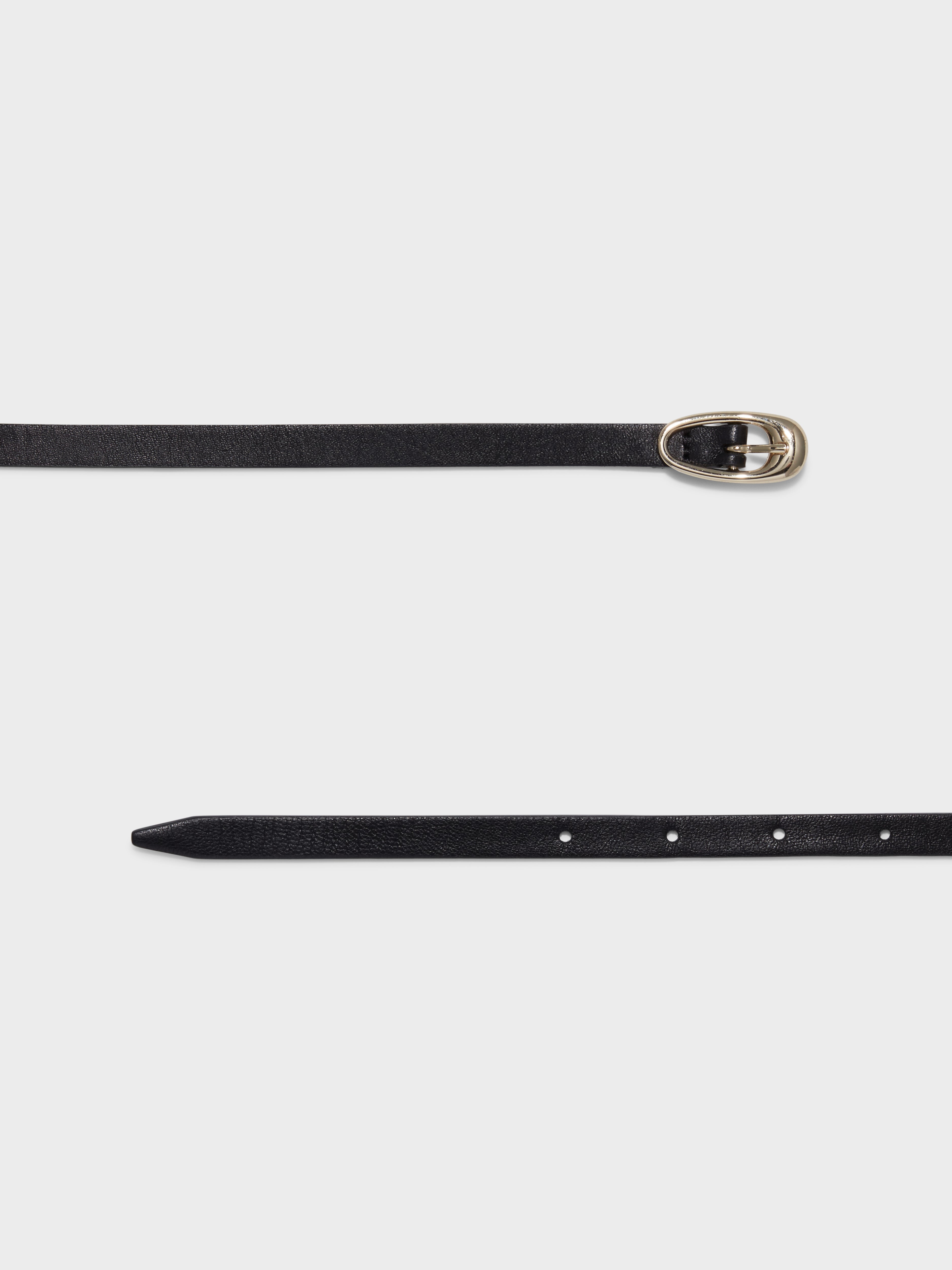 Aeyde | ELLIE Black/Gold Leather Belt