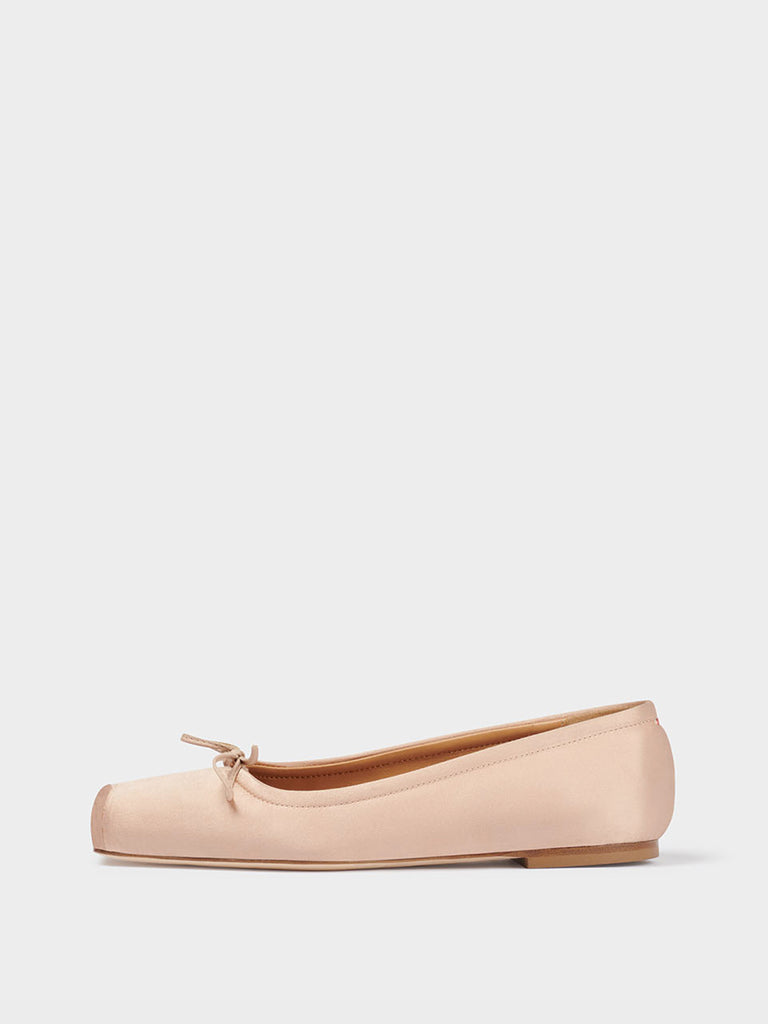 Gabriella Satin Ballet Flats – Aeyde