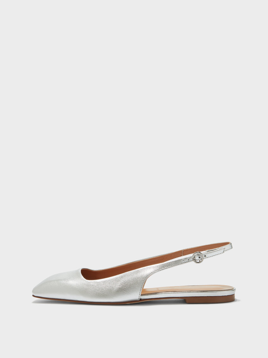 Geraldine Leather Slingback Flats