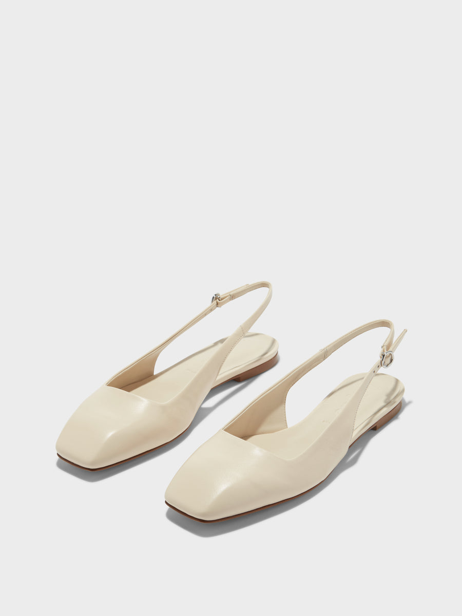 Geraldine Leather Slingback Flats