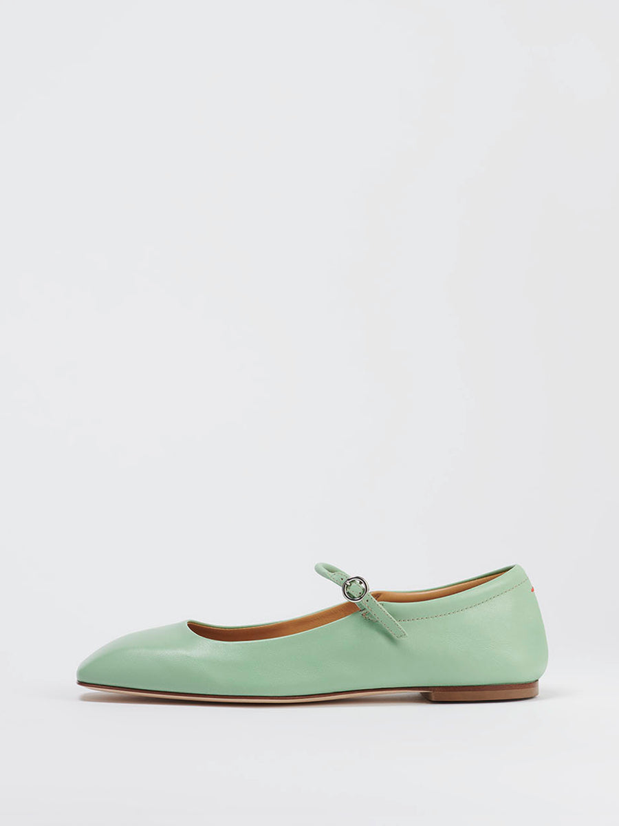 Uma Leather Mary-Jane Flats