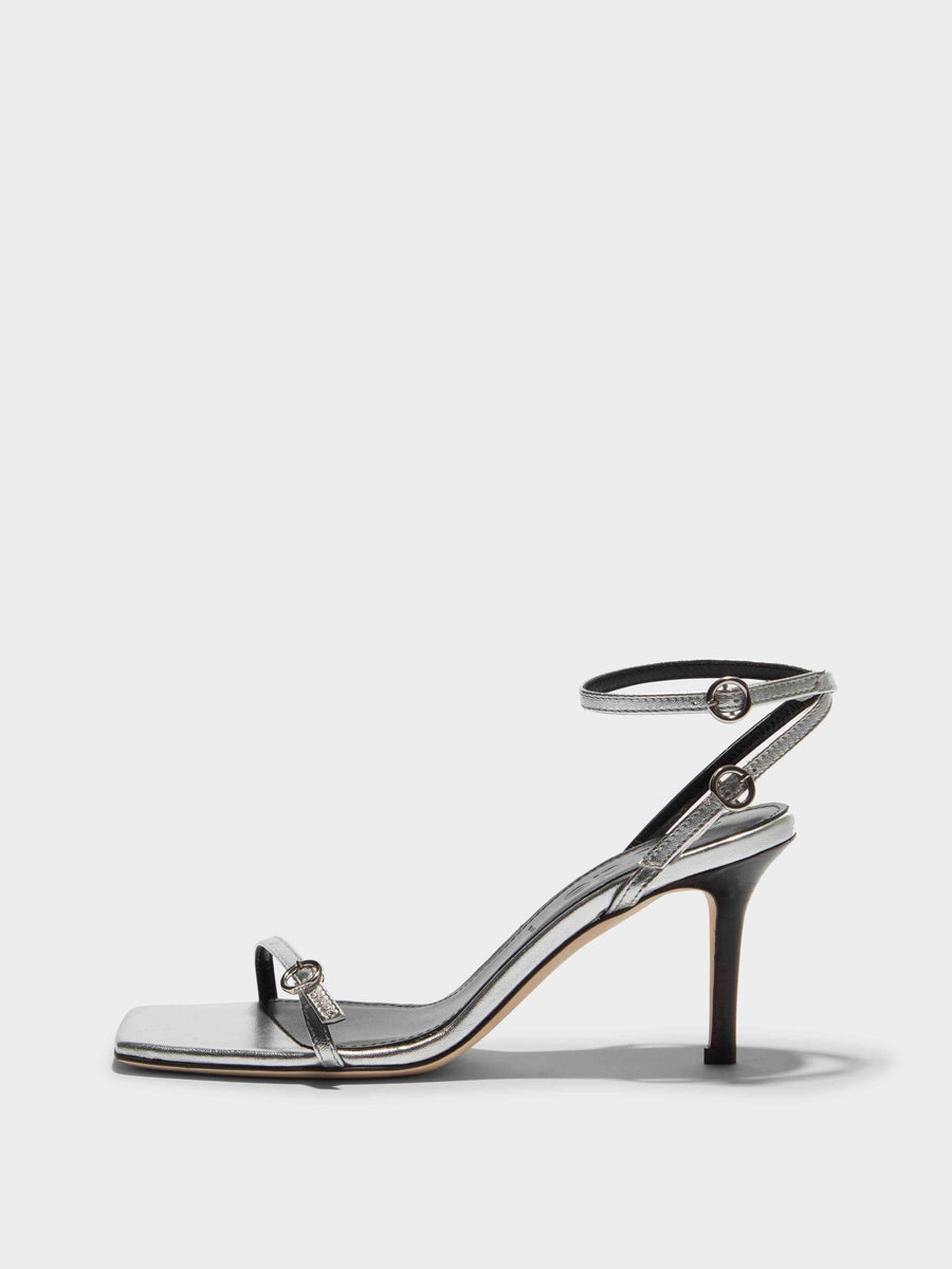 Hallie Leather Stiletto Sandals