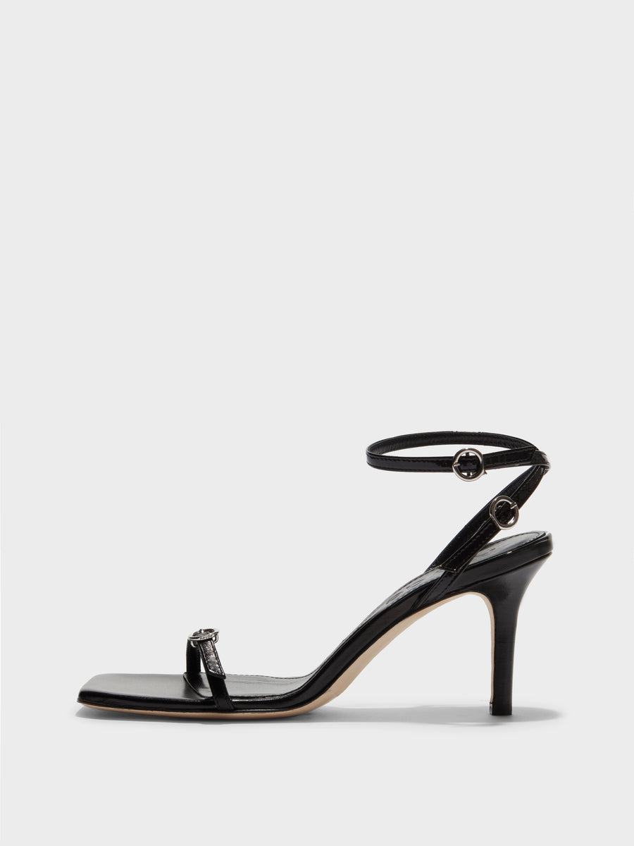 Hallie Leather Stiletto Sandals