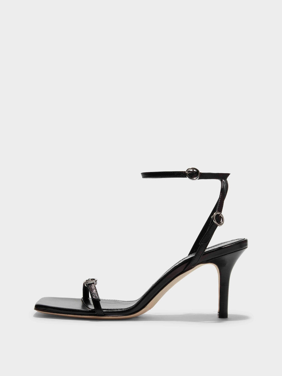 Hallie Leather Stiletto Sandals