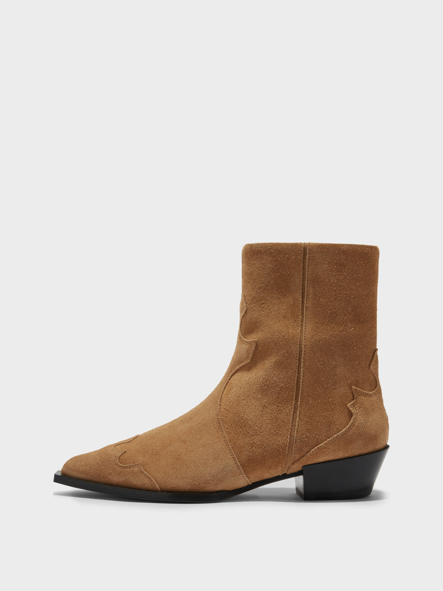 Hester Suede Cowboy Boots