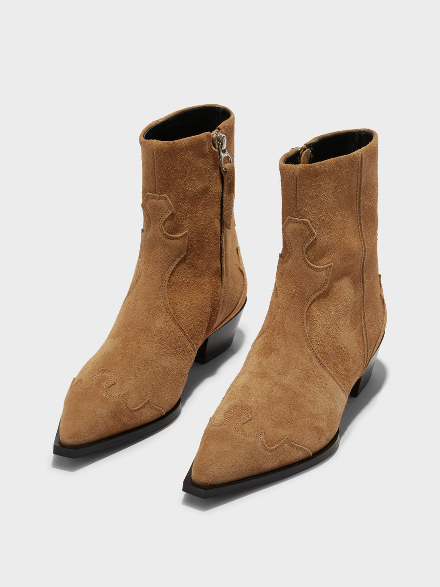 Hester Suede Cowboy Boots