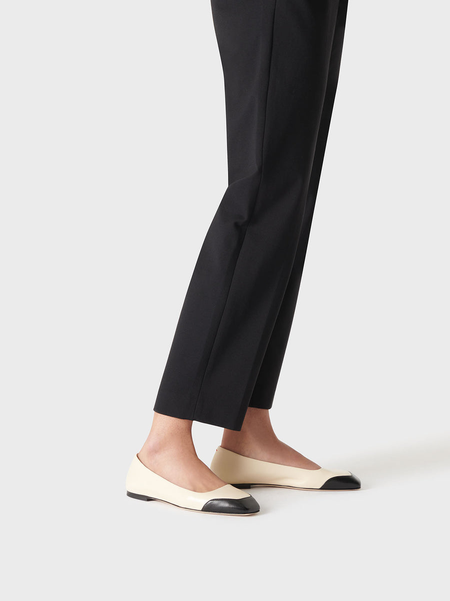 Iris Leather and Patent Ballet Flats