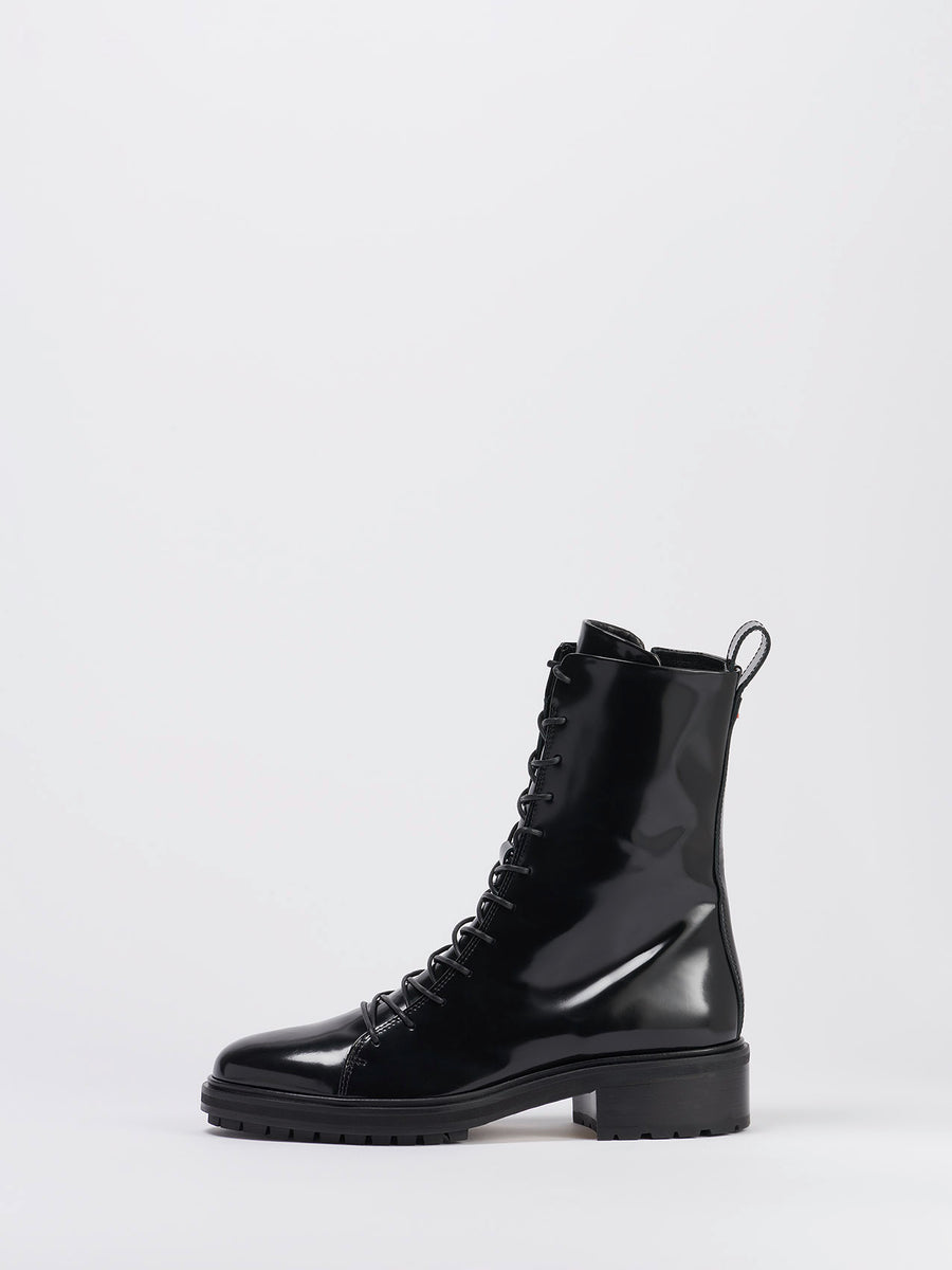Aeyde  MAX Black Lace-Up Ankle Boot