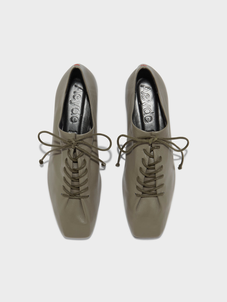 Isla Leather Lace-up Flats