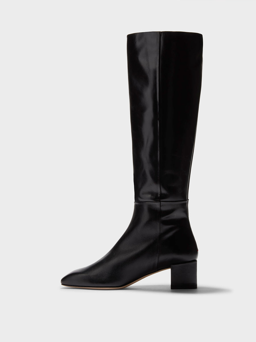 Calf height black boots best sale