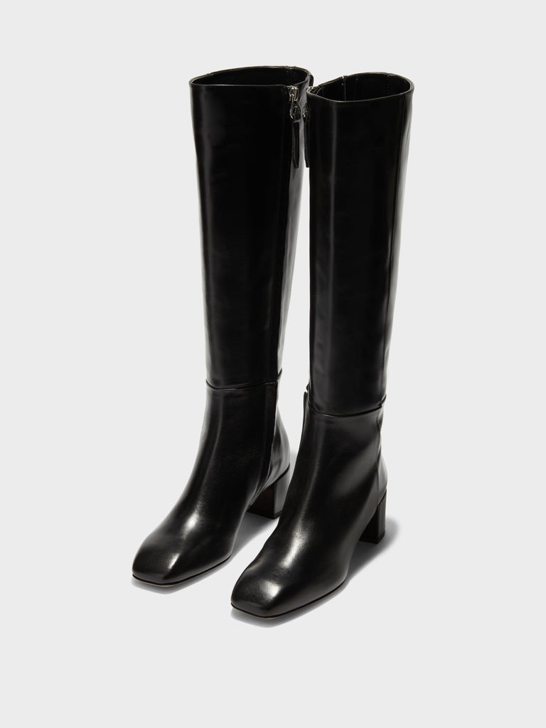 Aeyde | LAURA Black Knee-High Boot