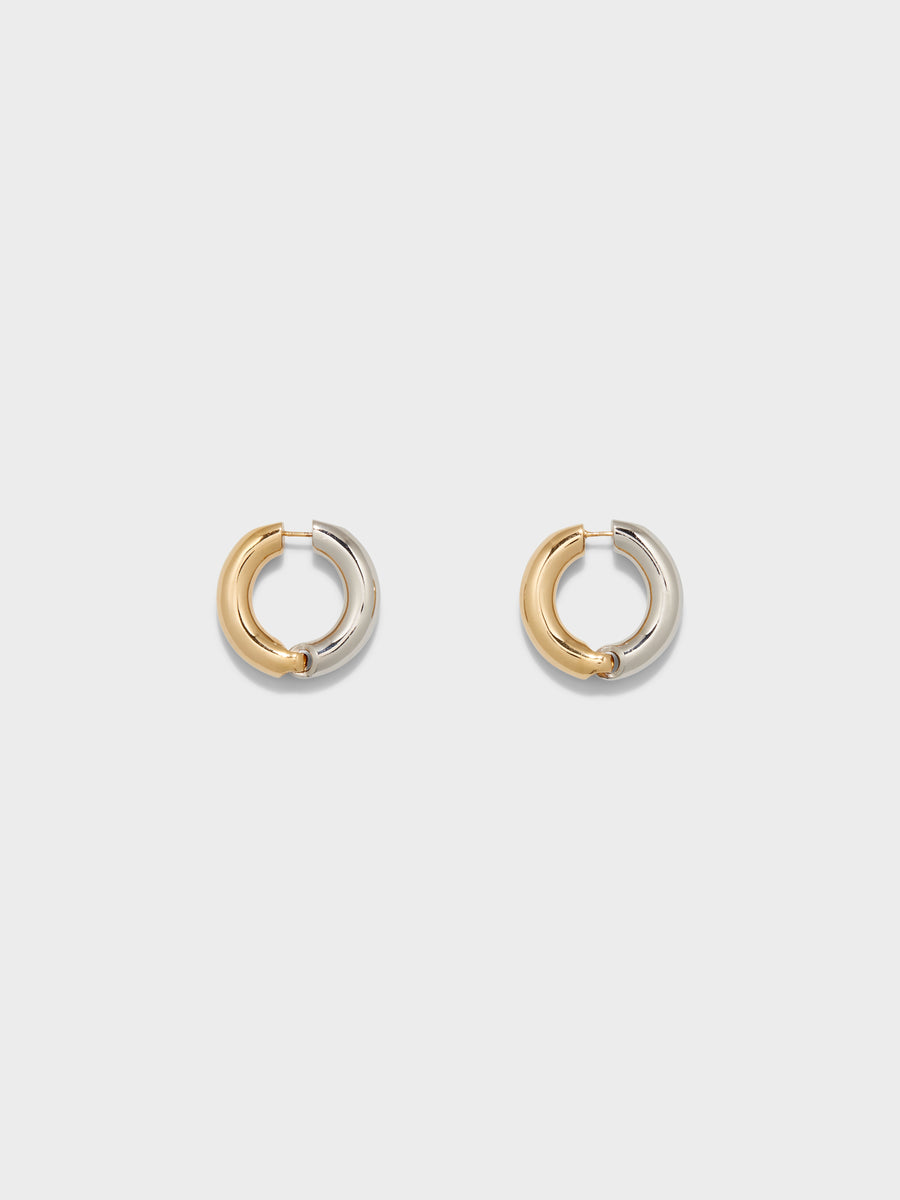 Laurie Large 18kt Gold and Palladium-Plated Hoop Earrings