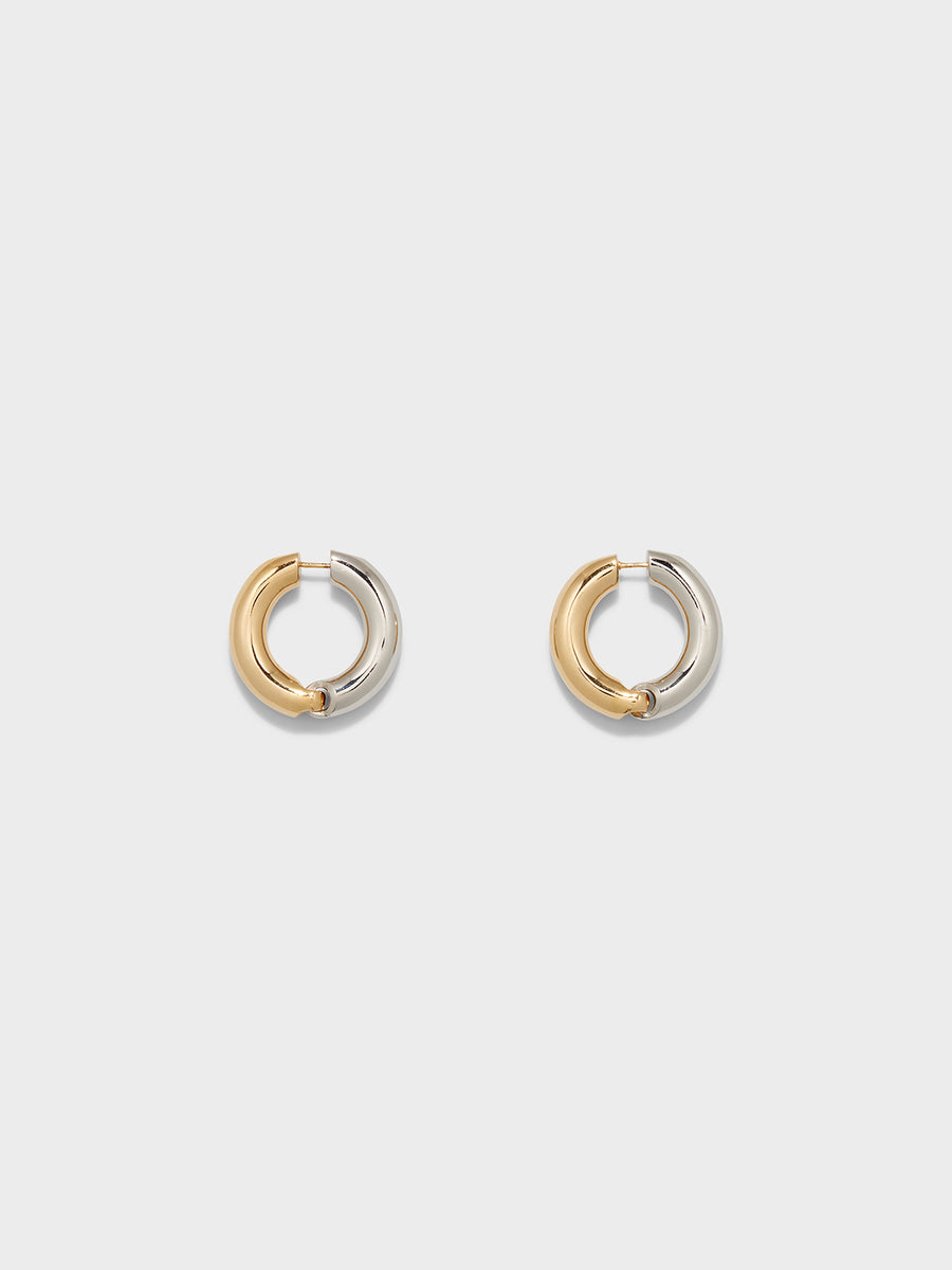 Laurie Large 18kt Gold and Palladium-Plated Hoop Earrings