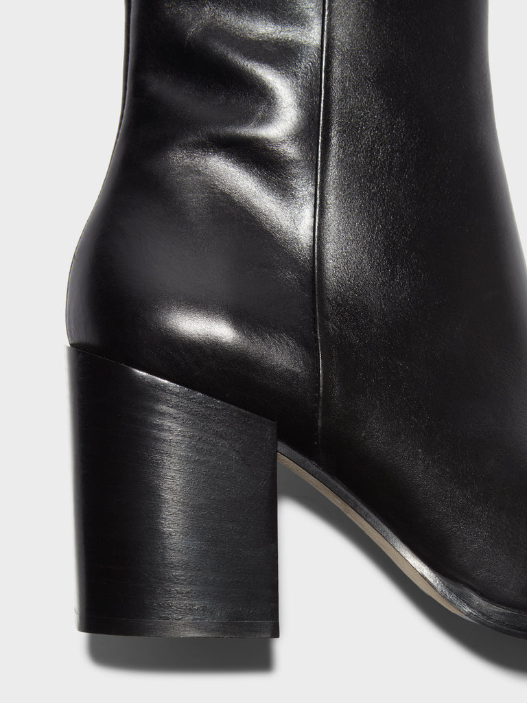 Aeyde | LEANDRA Black Chunky Heel Ankle Boot