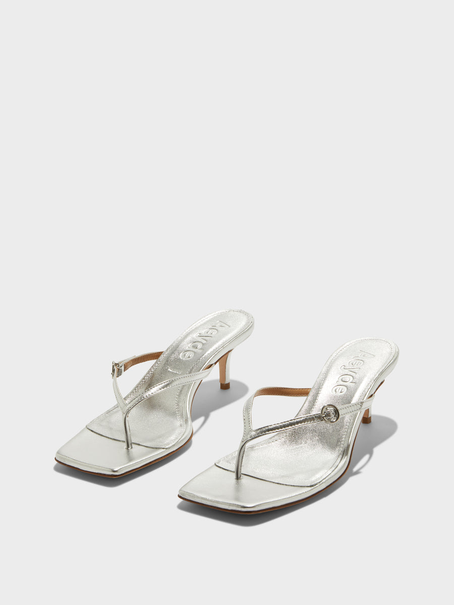 Leigh Leather Toe-Post Sandals