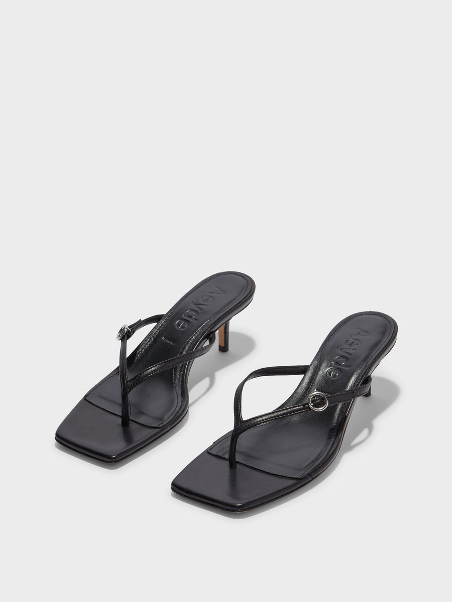 Leigh Leather Toe-Post Sandals