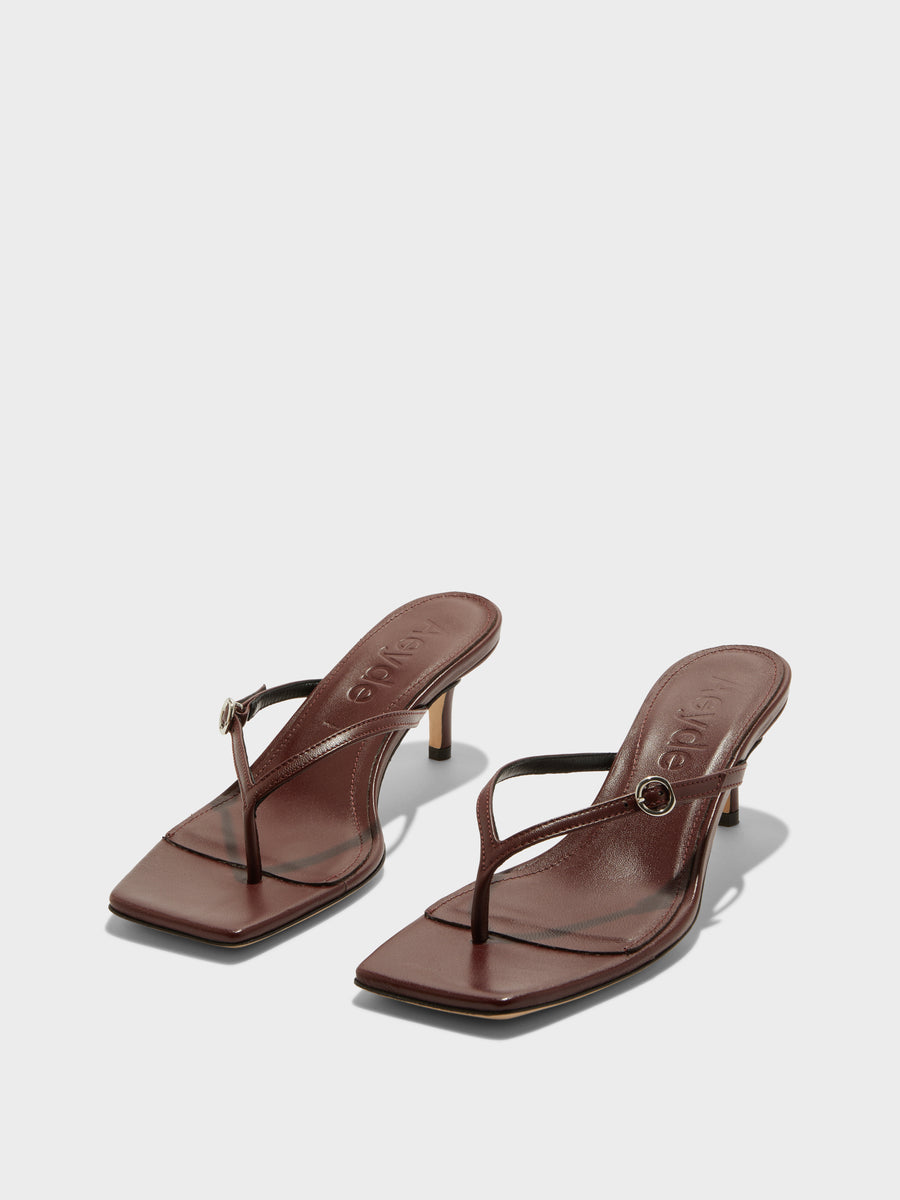 Leigh Leather Toe-Post Sandals